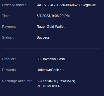 PUBG Free UC Giveaway Proof 7th March 2023